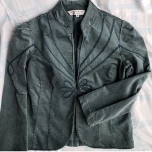 Trina Turk Blue Velvet Blazer